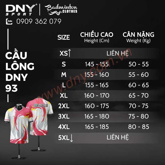MẪU ÁO CẦU LÔNG THIẾT KẾ THEO YÊU CẦU | DNY-CL2603270093